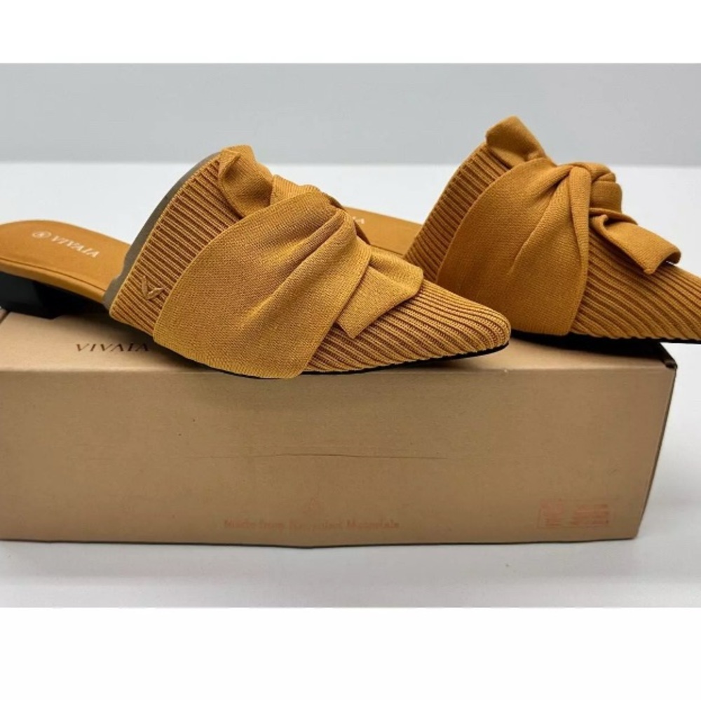 Vivaia Yaffa Women’s knotted point toe mules.